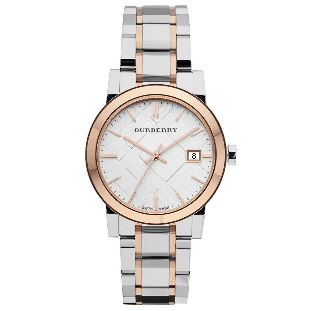 Burberry BU9105 Zwei-Ton-Edelstahl Damen Uhr UHR UHR