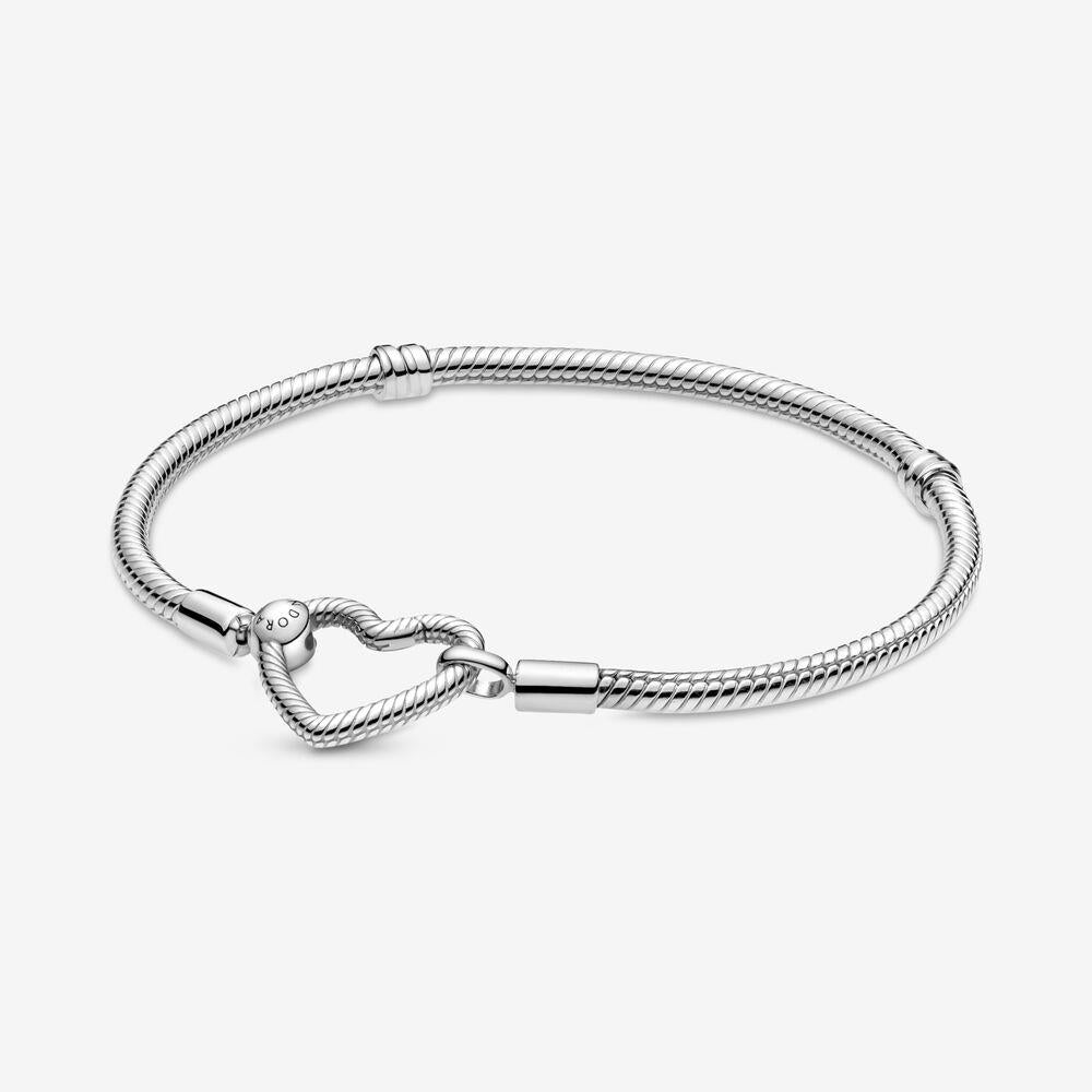 Pandora Moments Herzverschluss Schlangenkette Armband 18 cm