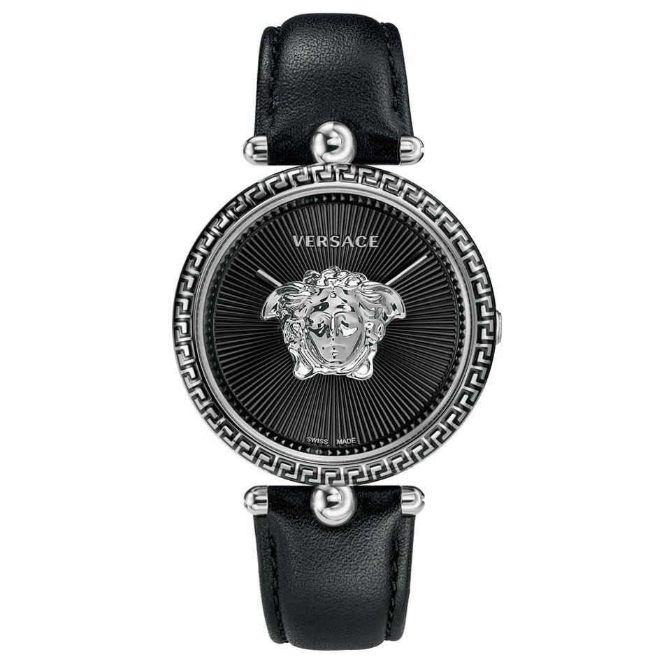 Versace VCO060017 Palazzo Empire Damen Uhr mit schwarzem Zifferblattaus Stahl, 39 MM