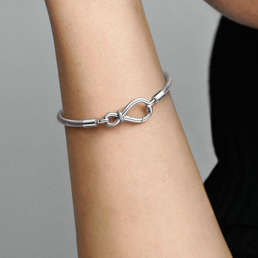 Pandora Moments Unendlichkeitsknoten Schlangenkette Armband 17 cm