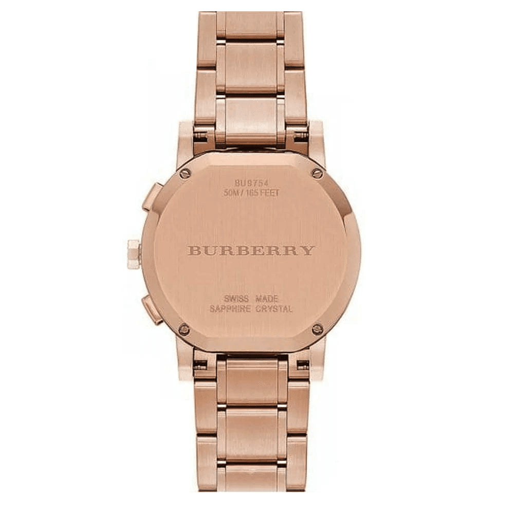 Burberry BU9754 Die City Roségold-Ton Damenuhr