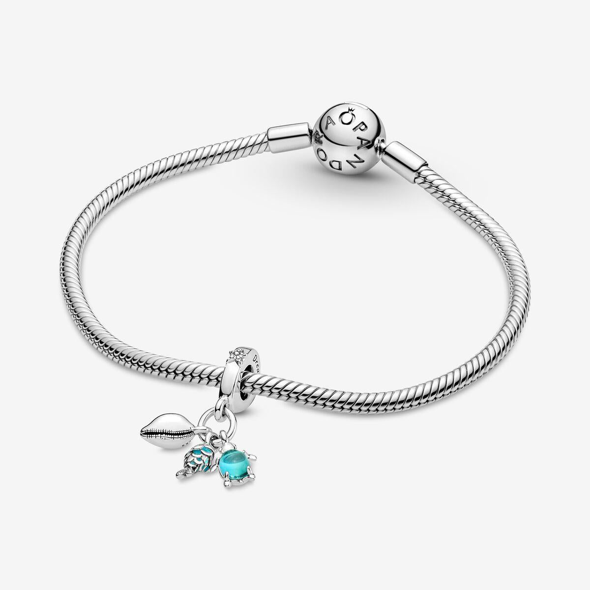 Pandora Fish, Sea Turtle & Conch Triple Dangle Charm