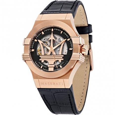 Maserati R8821108039 Potenza Automatic Black Skeleton Dial Men's Watch