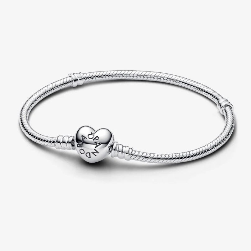 Pandora 590719 Sterling Silber Armband mit Herzverschluss 18 cm