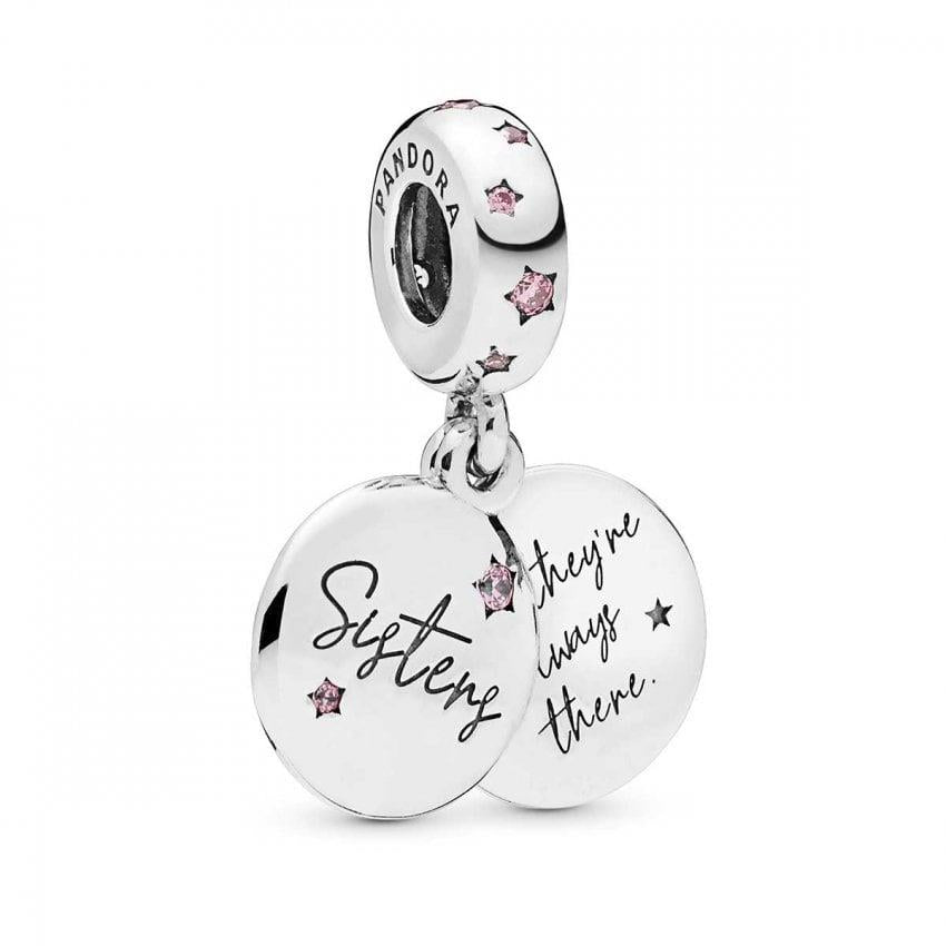 Pandora Moments 925 Sterling Silber Schwestern-Charm