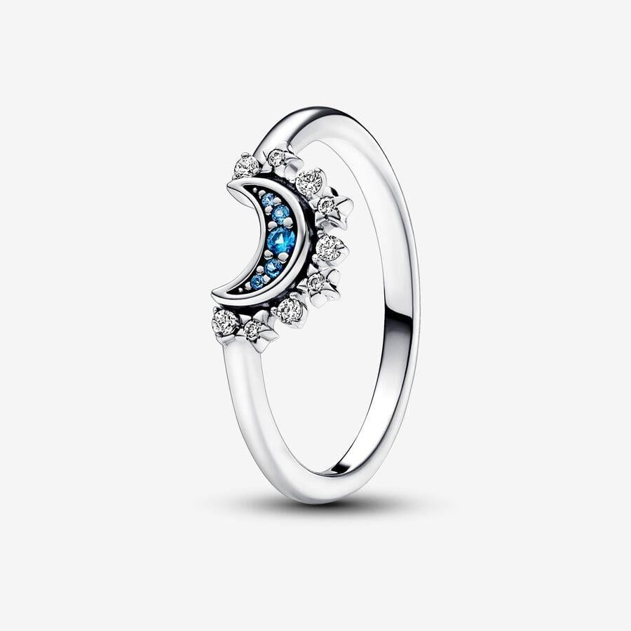 Pandora Himmlisch Funkelnder Blauer Mondring