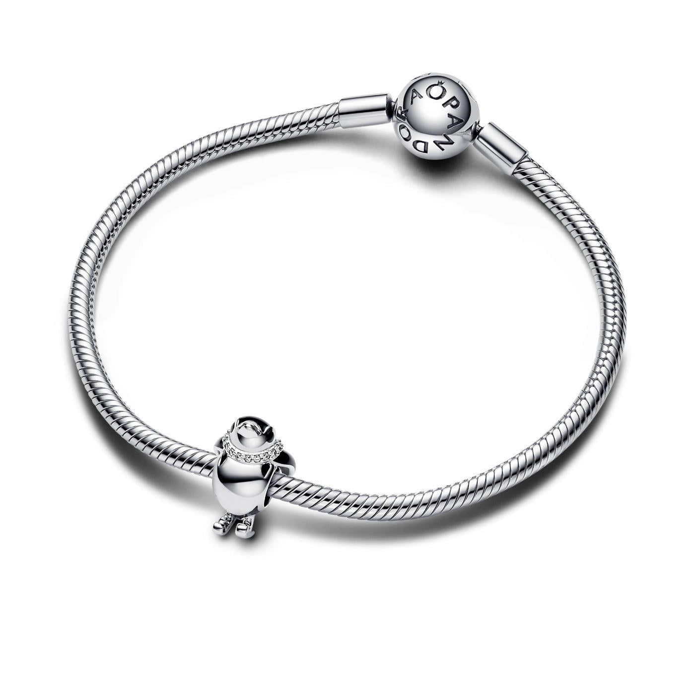 Pandora Skifahren Pinguin Sterlingsilber-Charm