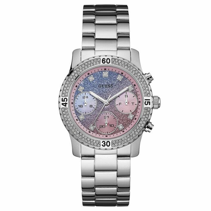 Guess W0774L1 Confetti Mehrfarbig Glitzerndes Zifferblatt Damen Uhr