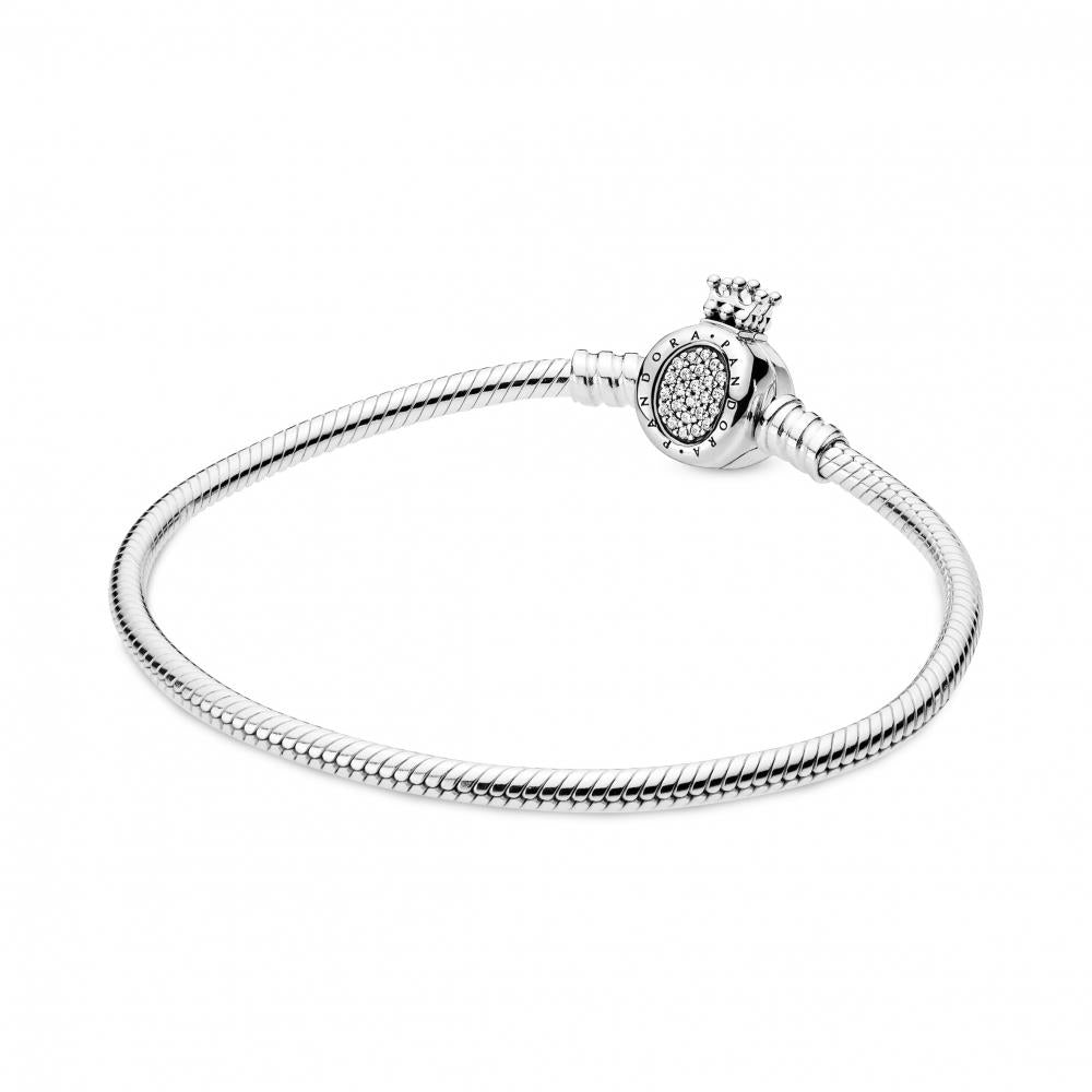 Pandora Sterling Silber Armbandmit O-Kronenschließe 19 cm