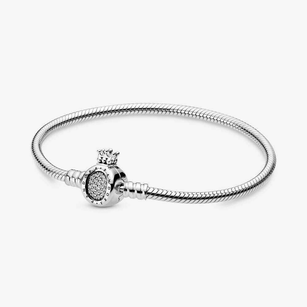 Pandora Sterling Silber Armband mit O Kronenverschluss 20 cm