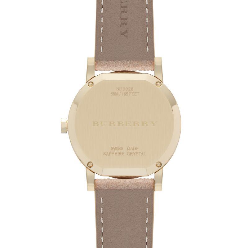 Burberry BU9026 Die City Champagner Zifferblatt Check Armband Damen Uhr
