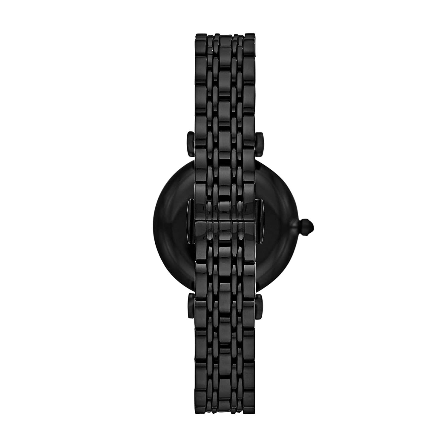 Emporio Armani AR11245 Analoge Schwarzes Zifferblatt Damen Uhr