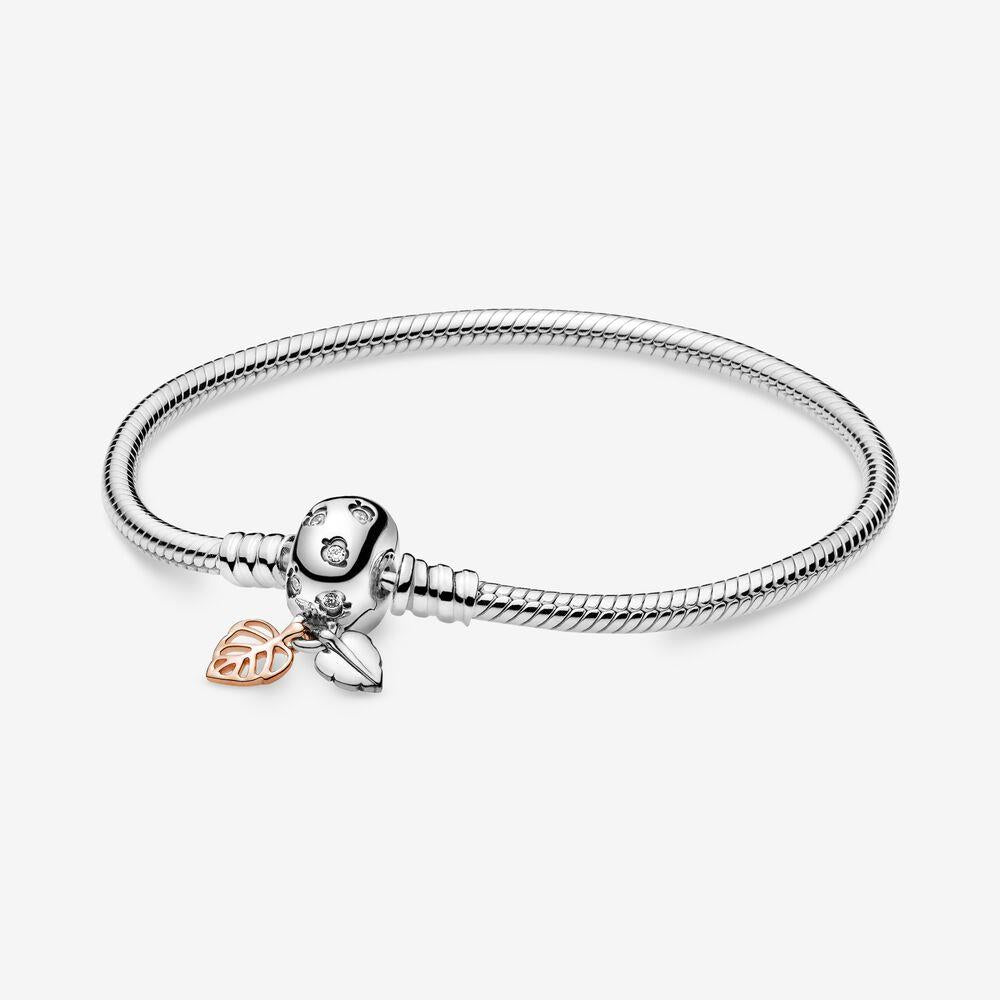 Pandora 588333CZ-17 Moments Blätter & Schlangenketten Armband