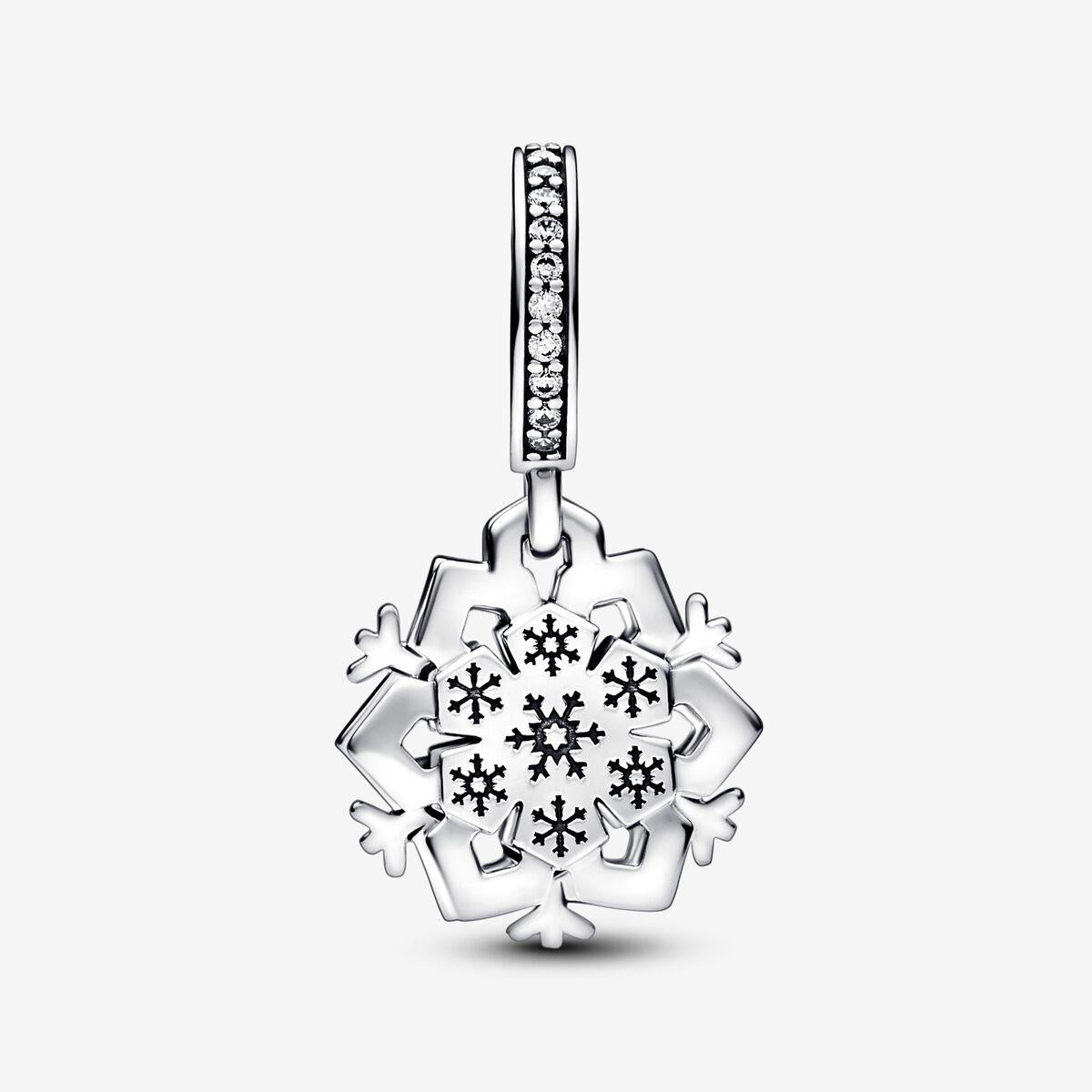 Sparkling Snowflake Double Dangle Charm