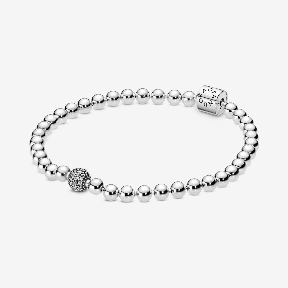 Pandora Perlen & Pavé Armband 17 cm