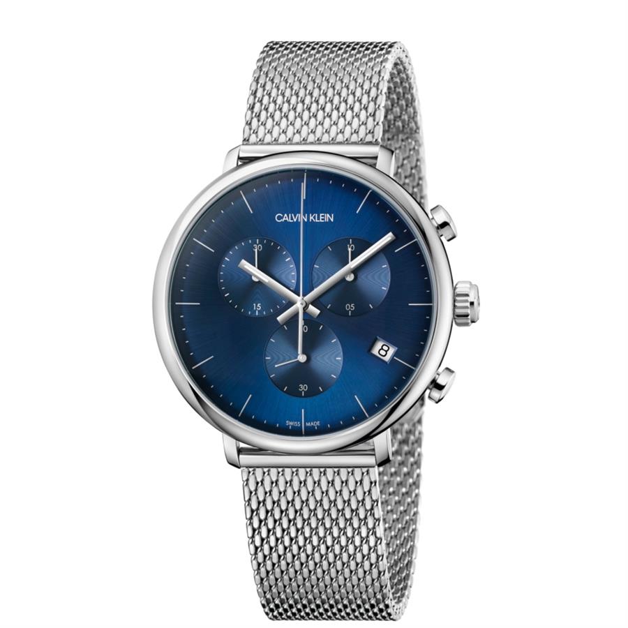 Calvin Klein K8M2712N High Noon Chronograph Quarz Herren Uhr mit blauem Zifferblatt