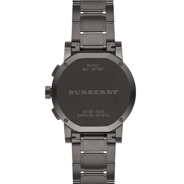 Burberry BU9381 Waffenmetall Zifferblatt Grau Ion-plattiertes Edelstahl Herrenuhr