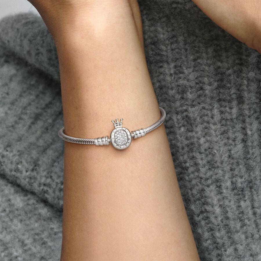 Pandora Sterling Silber Armbandmit O-Kronenschließe 17 cm