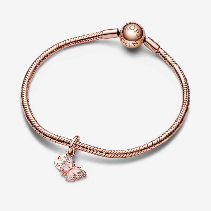 Pandora 782555C01 Roséfarbene Halskette mit Anhänger