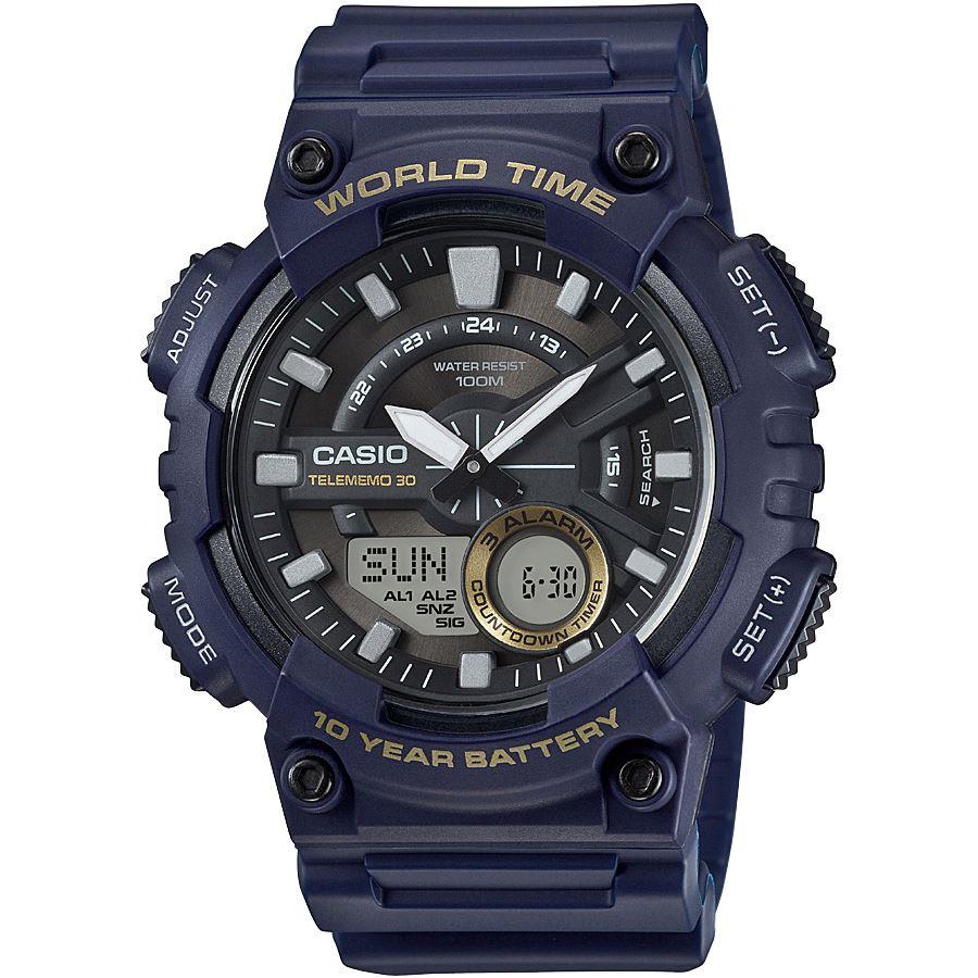 Casio AEQ-110W-2AVDF Analog-Digital Quarz Herrenuhr