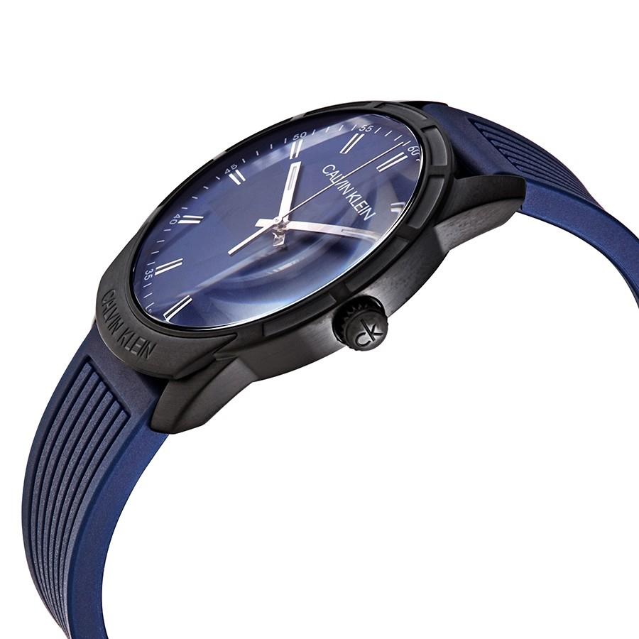 Calvin Klein K8R114VN Evidence Quarz Herren Uhr mit blauem Zifferblatt