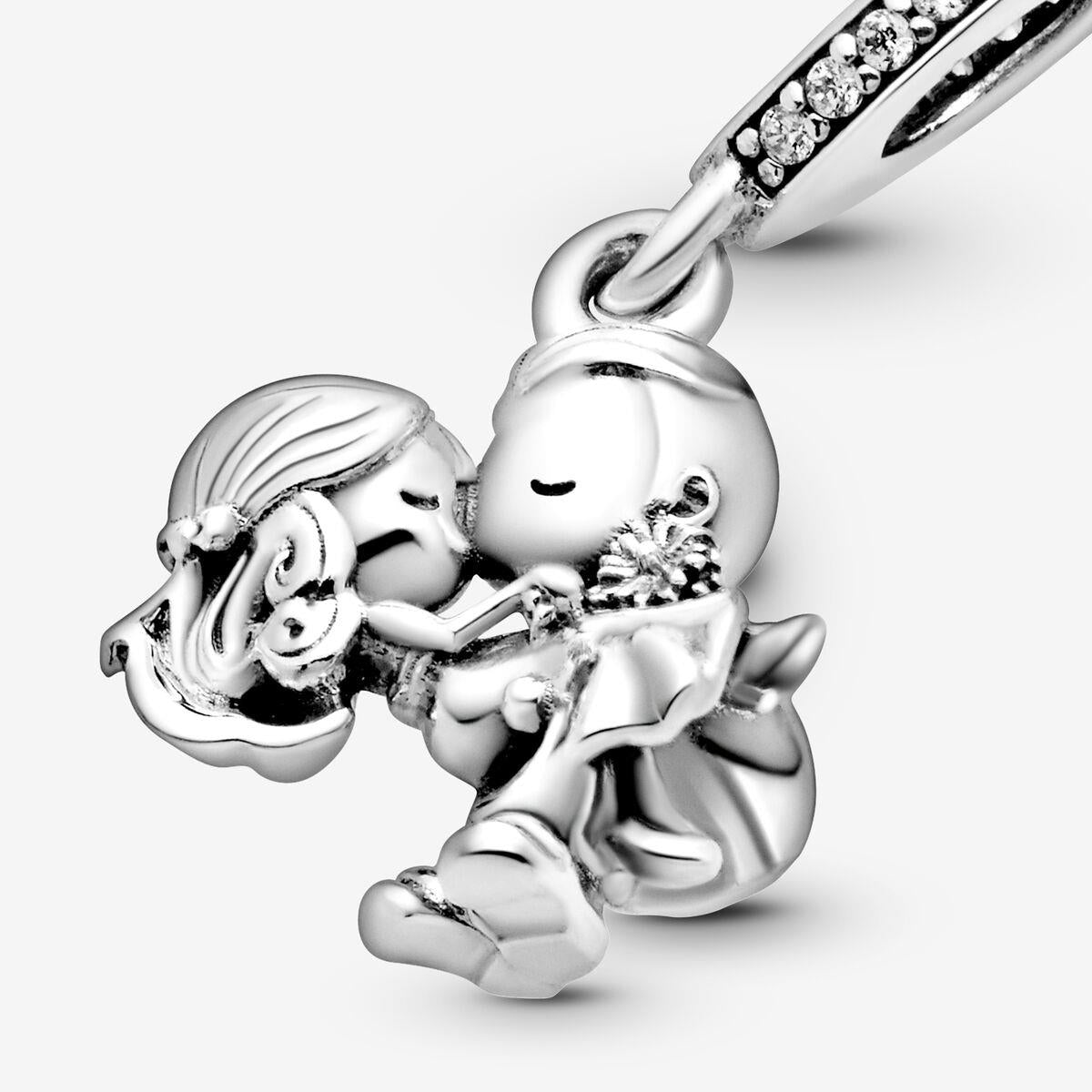 Silver pendant Married couple