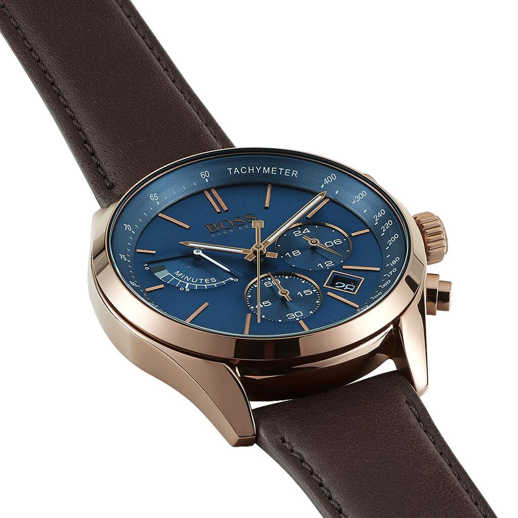 Hugo Boss 1513604 Leather Strap Chronograph Quartz Men's Watch