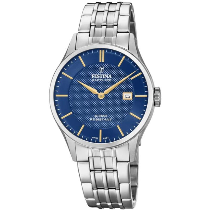 Festina F20005/3 Blaue Schweizer Heren Uhr