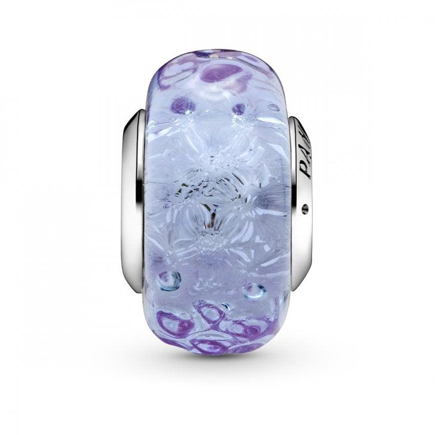 Pandora Wellenförmiger Lavendel-Murano-Glas-Charm