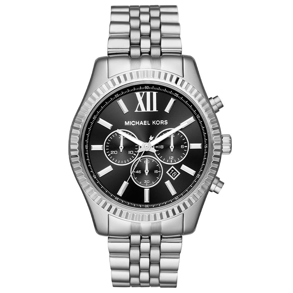 Michael Kors MK8602 Lexington Chronograph Heren Uhr mit schwarzem Zifferblatt