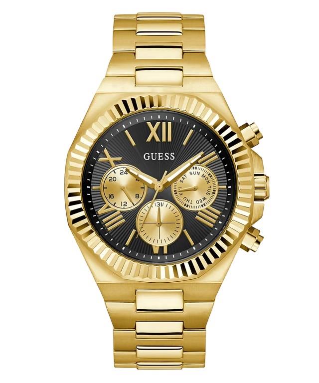 GUESS W0703G5 Equity Herren-Multifunktionsuhr in Goldton