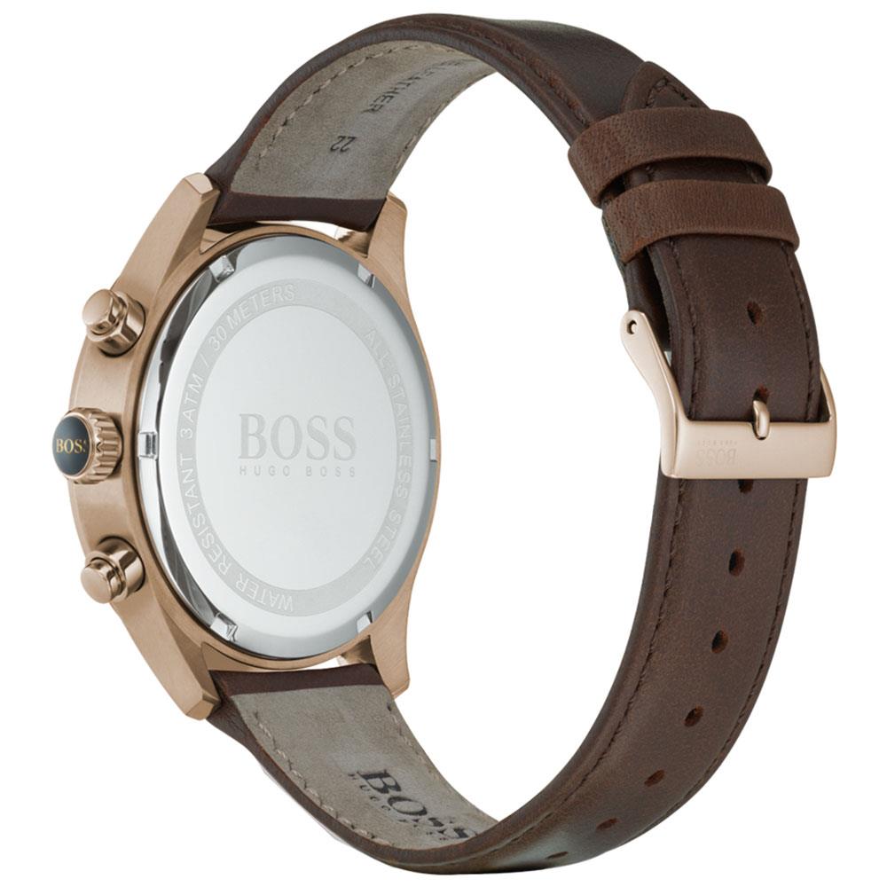 Hugo Boss 1513604 Leather Strap Chronograph Quartz Men's Watch