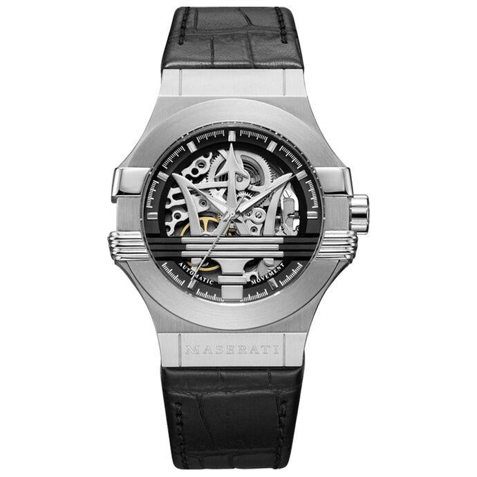 Maserati R8821108001 Potenza Automatik Schwarzes Zifferblatt Herren Uhr