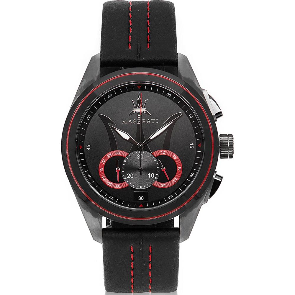 Maserati R8871612023 Traguardo Chronograph Heren Uhr mit schwarzem Zifferblatt
