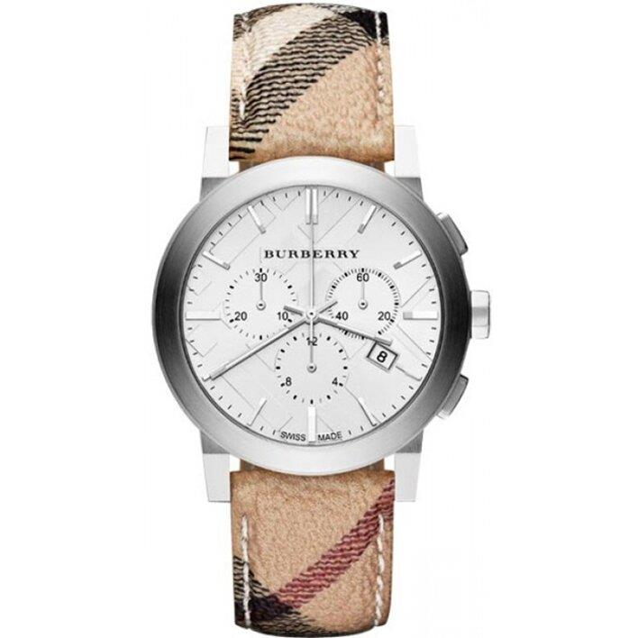 Burberry BU9360 Die City Silbernes Zifferblatt Herreuhr