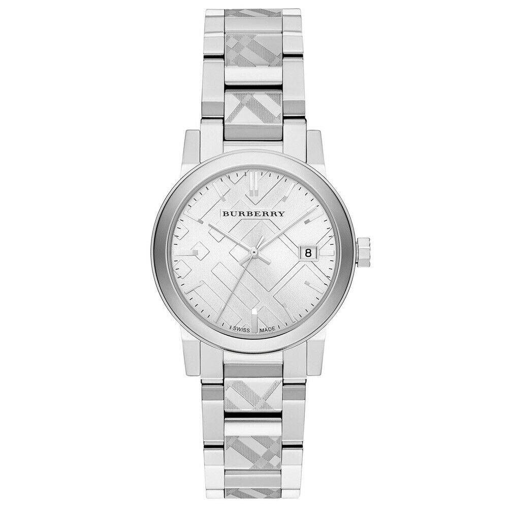 Burberry BU9144 Silber Kariertes Zifferblatt Damenuhr