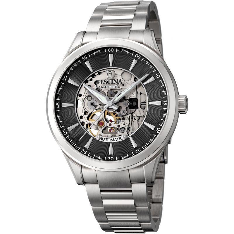 Festina F20536/4 Silver Automatic Skeleton Men's Watch