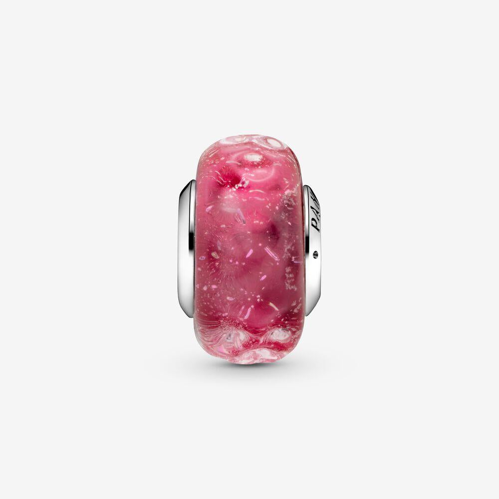 Pandora 798872C00 Wellenförmiges Pink Murano Glas Charme