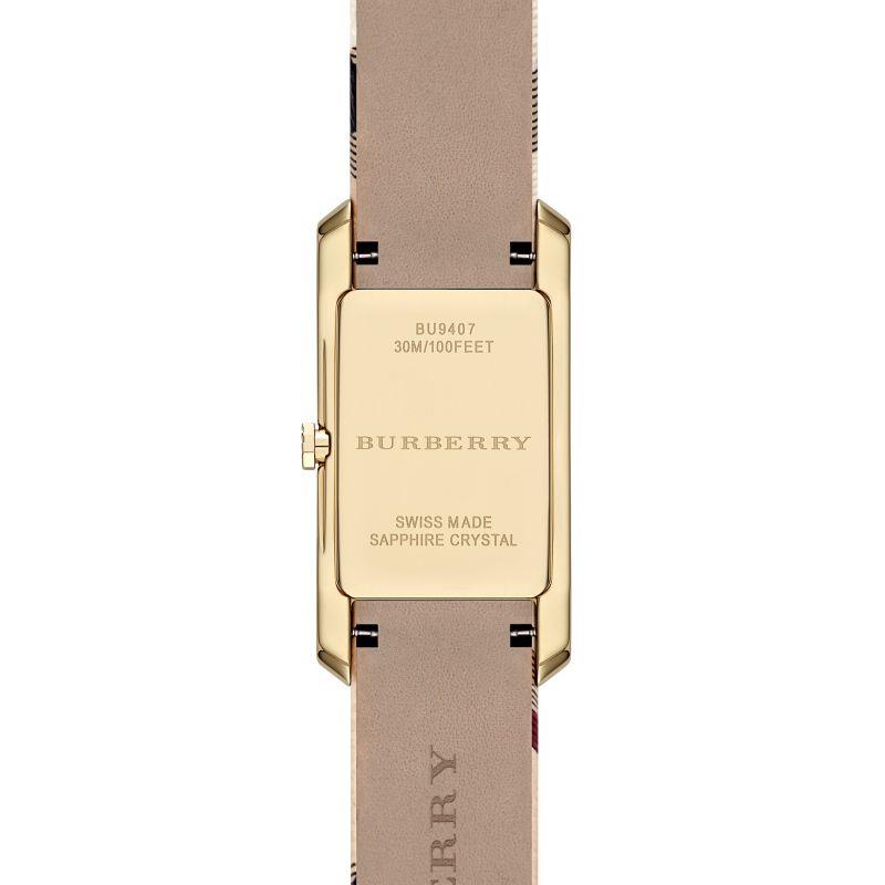 Burberry BU9407 25mm EdelstahlGehäuseLeder Damen Uhr