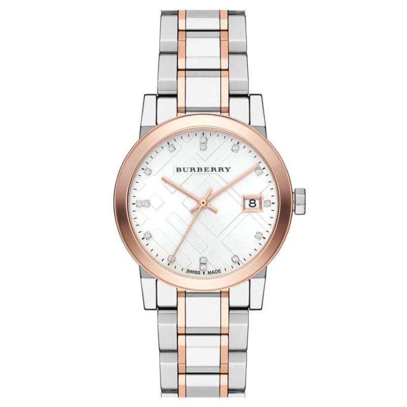 Burberry BU9127 Silbernes ZifferblattZweifarbige Damen Uhr