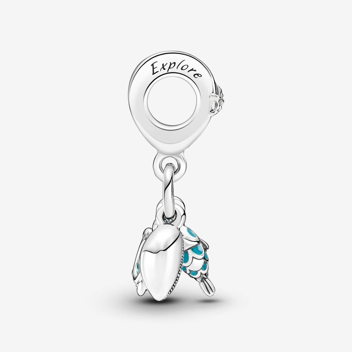 Pandora Fish, Sea Turtle & Conch Triple Dangle Charm