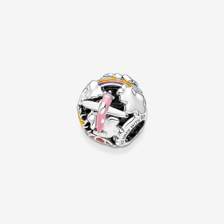 Pandora Fly Away Rainbow Sky & Travel Charm