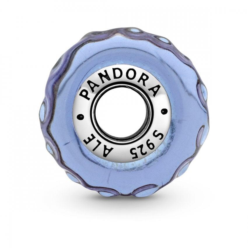 Pandora Wellenförmiger Lavendel-Murano-Glas-Charm