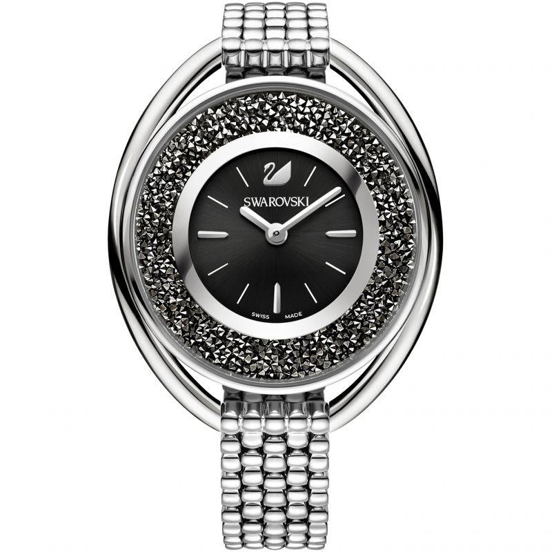 Swarovski 5181664 StahlarmbandGehäuseSchwarzes ZifferblattAnalog Damen Uhr