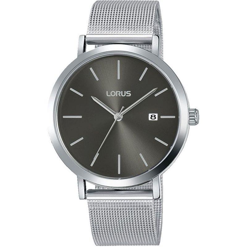 Lorus RH919KX9 Graues Mesh-Armband Heren Uhr