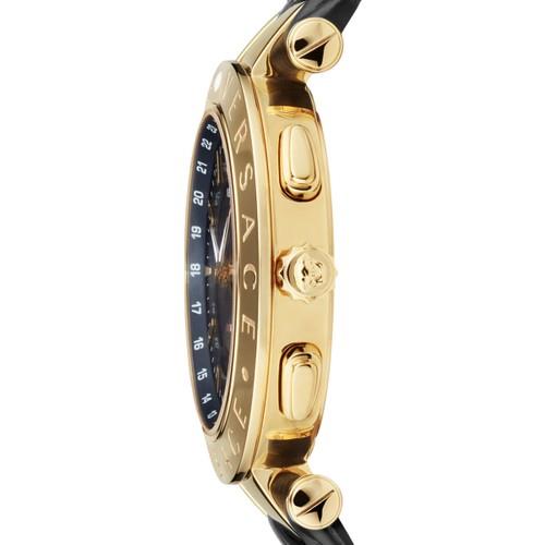 Versace 29G70D009S009 V-Race GMT Schwarzes Zifferblatt Herren Uhr
