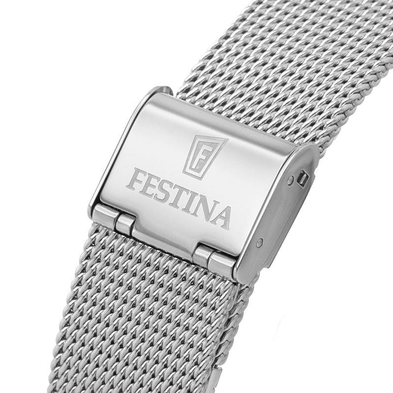 Festina F20537/1 Silberne Automatik-Skelett Herrenuhr