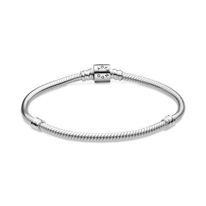 Pandora Moments Barrel Clasp Snake Chain Armband 20 cm