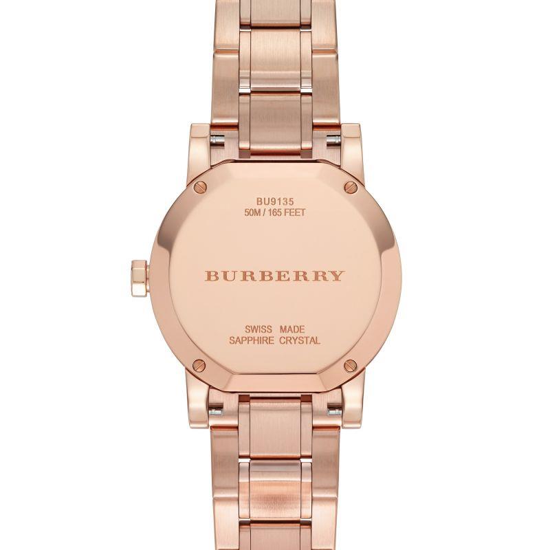 Burberry BU9135 Braun Roségold Analog Quarz Damen Uhr