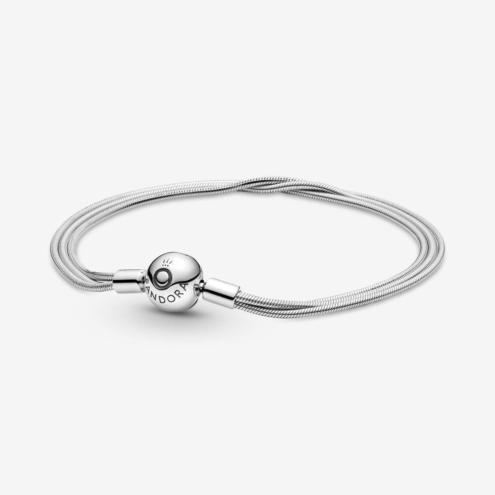 Pandora Moments Mehrreihiges Schlangen-Gliederarmband Size 23